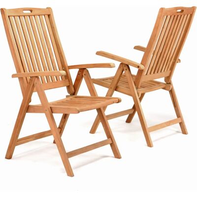 DIVERO - TEAK-FOLD-SET-2 - Teak - 2-piece - Összecsukható szék DIVERO - TEAK-FOLD-SET-2 - Teak - 2-piece - Összecsukható szék