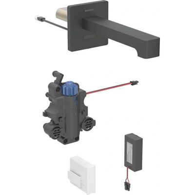 Robinet cu senzor Geberit Brenta Negru Mat - Montaj pe perete, 170mm, Termostatic Robinet cu senzor Geberit Brenta Negru Mat - Montaj pe perete, 170mm, Termostatic