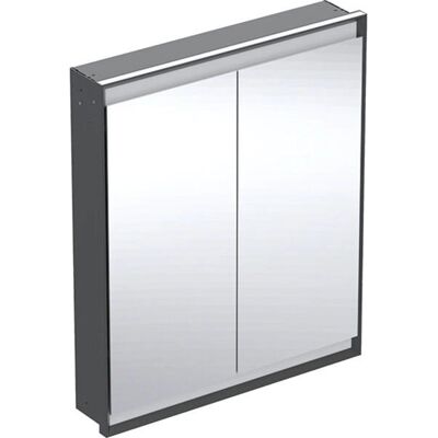 Geberit One Spiegelschrank mit ComfortLight - 75x90x15cm - Schwarz matt / Aluminium Geberit One Spiegelschrank mit ComfortLight - 75x90x15cm - Schwarz matt / Aluminium