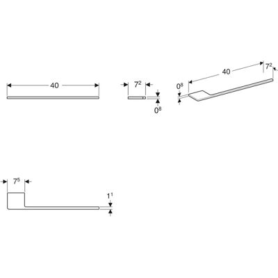 Suport de prosop Geberit - Mobilier de baie - compatibil cu seriile ONE, Acanto, iCon Suport de prosop Geberit - Mobilier de baie - compatibil cu seriile ONE, Acanto, iCon