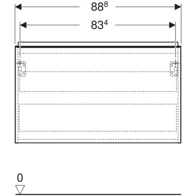 Geberit Acanto Badezimmer Unterschrank - 1 Schublade, Innenschublade, Wandhängend Geberit Acanto Badezimmer Unterschrank - 1 Schublade, Innenschublade, Wandhängend