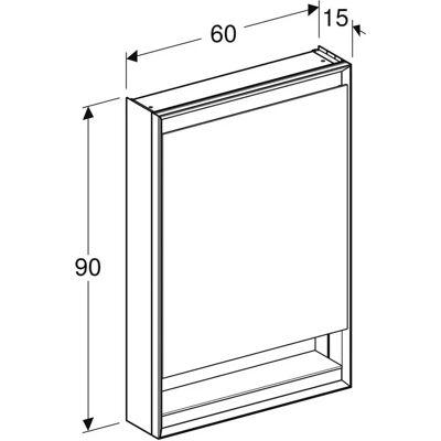Geberit ONE Spiegelschrank mit ComfortLight - Weiß/Aluminium Geberit ONE Spiegelschrank mit ComfortLight - Weiß/Aluminium