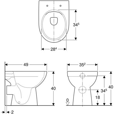 Toilettes Keramag Nr.1 - Blanc - Sortie horizontale - Rinçage profond - Support - Publicité Toilettes Keramag Nr.1 - Blanc - Sortie horizontale - Rinçage profond - Support - Publicité
