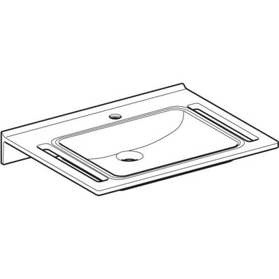 Lavabo Angular Geberit Publica - Sin Barreras, 70x55cm Lavabo Angular Geberit Publica - Sin Barreras, 70x55cm