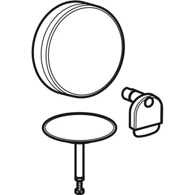 Conjunto de desagüe de bañera Geberit cromo - Control giratorio, Entrada agua D52 Conjunto de desagüe de bañera Geberit cromo - Control giratorio, Entrada agua D52