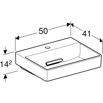 Geberit Wandwaschtisch 50x41 cm - Mit horizontalem Ablauf Geberit Wandwaschtisch 50x41 cm - Mit horizontalem Ablauf