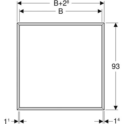 Geberit ONE Spejlskab Ramme - 90cm aluminiums eloxeret Geberit ONE Spejlskab Ramme - 90cm aluminiums eloxeret
