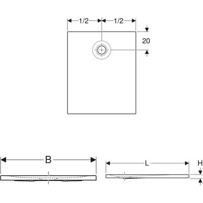 Geberit Nemea Rechteckduschwanne - Duschwanne Geberit Nemea Rechteckduschwanne - Duschwanne