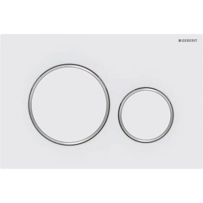 Geberit Sigma20 White Chrome Dual Flush Plate Geberit Sigma20 White Chrome Dual Flush Plate