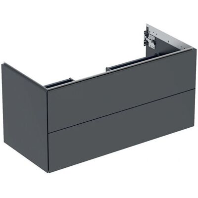 Geberit Wandhängendes Waschbeckenunterschrank - 2 Schubladen, 103,6x50,4x47cm, Mattschwarz - Wandhängender Waschtischunterschrank Geberit Wandhängendes Waschbeckenunterschrank - 2 Schubladen, 103,6x50,4x47cm, Mattschwarz - Wandhängender Waschtischunterschrank