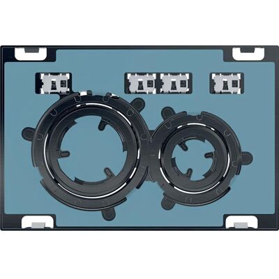Geberit 115.651.00.1 Placa de Doble Botón - Negro, Cromo Geberit 115.651.00.1 Placa de Doble Botón - Negro, Cromo