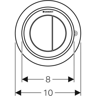 Geberit Modell 116057DW1 Pneumatische Spülknopf - Spülart Geberit Modell 116057DW1 Pneumatische Spülknopf - Spülart
