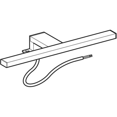 Geberit Selnova Square - Lumină pentru dulap cu oglindă - crom - 300 mm Geberit Selnova Square - Lumină pentru dulap cu oglindă - crom - 300 mm
