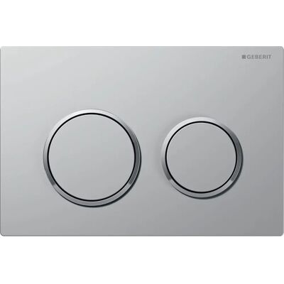 Geberit Omega20 Betätigungsplatte - Zwei-Mengen, Mattchrom Geberit Omega20 Betätigungsplatte - Zwei-Mengen, Mattchrom