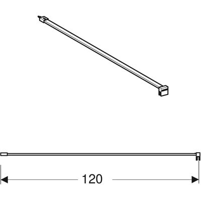 Suport de Perete Geberit pentru Distanțier de Duș - 120 cm - Suport pentru Distanțier de Duș Suport de Perete Geberit pentru Distanțier de Duș - 120 cm - Suport pentru Distanțier de Duș