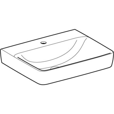 Geberit Renova Plan Waschtisch - Wandmontage, Eckig, Ohne Überlauf, 60x48cm Geberit Renova Plan Waschtisch - Wandmontage, Eckig, Ohne Überlauf, 60x48cm