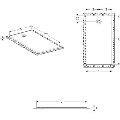 Geberit Keramag plato de ducha rectangular - 550.919.00.1 Geberit Keramag plato de ducha rectangular - 550.919.00.1