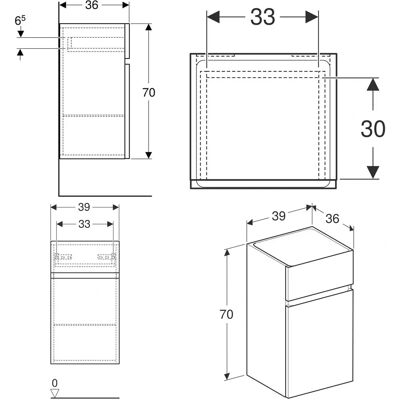Geberit Wandkast - Hoogglans Wit 39x70x36cm Geberit Wandkast - Hoogglans Wit 39x70x36cm