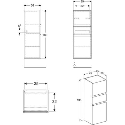 Geberit Wandhängeschrank - 501922011 Geberit Wandhängeschrank - 501922011