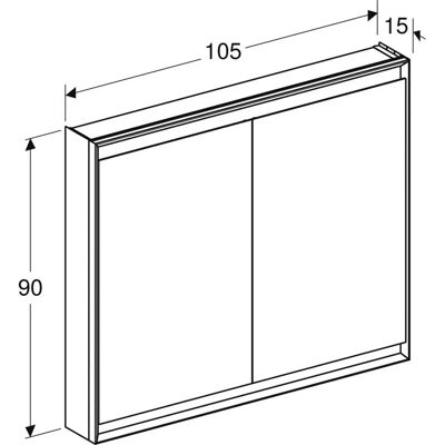 Geberit Weiß Aufputzspiegelschrank mit ComfortLight Geberit Weiß Aufputzspiegelschrank mit ComfortLight