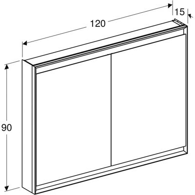 Geberit Weiß Modell mit LED-Beleuchtung - Spiegelschrank Geberit Weiß Modell mit LED-Beleuchtung - Spiegelschrank