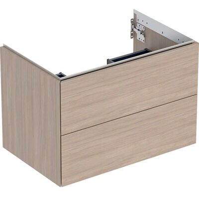 Geberit Wandhängender Badezimmer-Unterschrank - Eiche / Melamin Holzstruktur - 2 Schubladen Geberit Wandhängender Badezimmer-Unterschrank - Eiche / Melamin Holzstruktur - 2 Schubladen