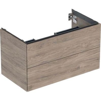 Keramag GmbH Geberit ONE Badeværelsesskab - Nussbaum Hickory - 2 skuffer - 88,8x50,4x47cm Keramag GmbH Geberit ONE Badeværelsesskab - Nussbaum Hickory - 2 skuffer - 88,8x50,4x47cm