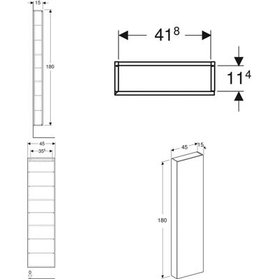 Keramag GmbH Geberit iCon Hoog Kast - Wit - Tall Cabinet Keramag GmbH Geberit iCon Hoog Kast - Wit - Tall Cabinet