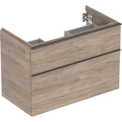 Geberit 502.305.JR.1 Wandmontierter Waschkabinett - Nussbaum, Grau, Holz Geberit 502.305.JR.1 Wandmontierter Waschkabinett - Nussbaum, Grau, Holz