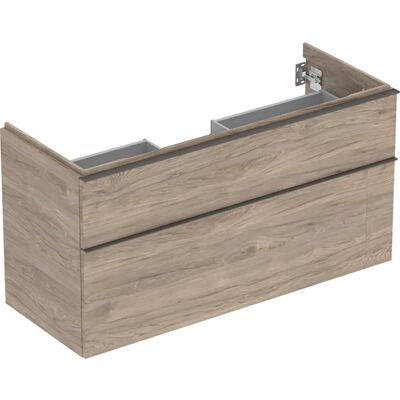 Geberit Walnuss Grau Holz Wandmontierter Badezimmerschrank - Badschrank Geberit Walnuss Grau Holz Wandmontierter Badezimmerschrank - Badschrank