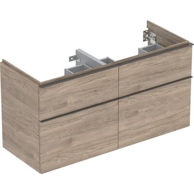 Geberit Nussbaum Grey Holz Badschrank - Wandmontage, 4 Schubladen Geberit Nussbaum Grey Holz Badschrank - Wandmontage, 4 Schubladen