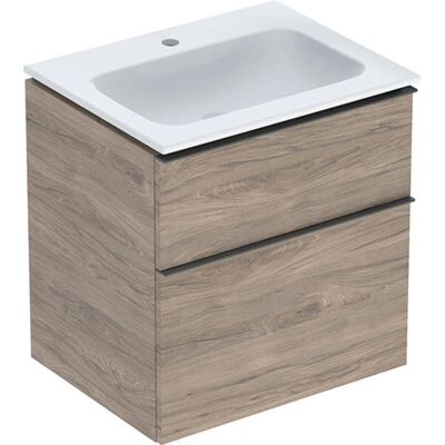 Geberit Nussbaum Wandhängendes Badezimmer-Set mit 2 Schubladen - Badezimmer-Set Geberit Nussbaum Wandhängendes Badezimmer-Set mit 2 Schubladen - Badezimmer-Set