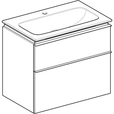 Conjunto de Muebles GEBERIT iCon - Conjunto de lavabo con armario, 2 cajones, 75x63x48cm Conjunto de Muebles GEBERIT iCon - Conjunto de lavabo con armario, 2 cajones, 75x63x48cm