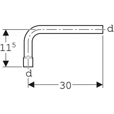 Extension de tuyau de chasse 90° Geberit - WC Extension de tuyau de chasse 90° Geberit - WC
