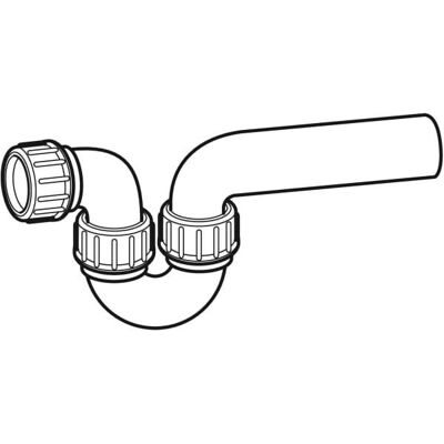 Geberit Trap de Miros DN50/56 - Conexiune Orizontală - Negru Geberit Trap de Miros DN50/56 - Conexiune Orizontală - Negru