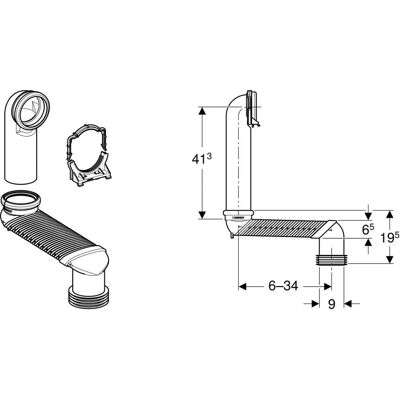 Geberit Monolith Set Wand-WC Verbindung - WC Typ Geberit Monolith Set Wand-WC Verbindung - WC Typ