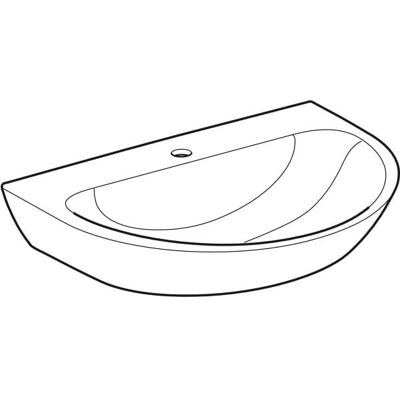 Geberit Renova Waschbecken - 70x52cm, Weiß, Mittiges Hahnloch, Wandmontage Geberit Renova Waschbecken - 70x52cm, Weiß, Mittiges Hahnloch, Wandmontage