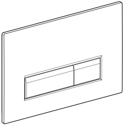 Plaque de commande Geberit Sigma 40 - Double chasse, Verre blanc - Publicité Plaque de commande Geberit Sigma 40 - Double chasse, Verre blanc - Publicité