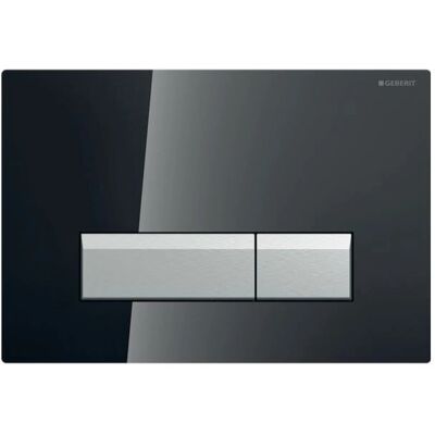 Geberit Sigma40 - Double chasse - Verre noir - Publicité Geberit Sigma40 - Double chasse - Verre noir - Publicité