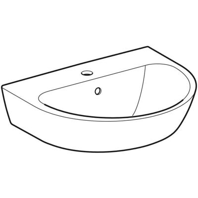 Geberit Renova Wandwaschtisch - 55x45 cm, Weiß, KeraTect Geberit Renova Wandwaschtisch - 55x45 cm, Weiß, KeraTect