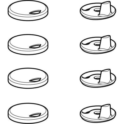 Geberit - Modell 244108001 - Fixierset für WC-Sitzring - WC-Sitzring Puffer Geberit - Modell 244108001 - Fixierset für WC-Sitzring - WC-Sitzring Puffer