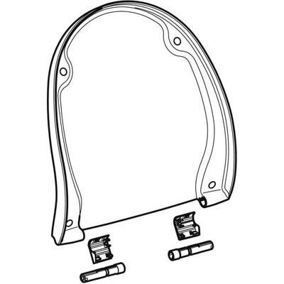 Geberit Pergamon WC-Deckel u. Schanierset - passend für AquaClean 5000 / 5000plus Geberit Pergamon WC-Deckel u. Schanierset - passend für AquaClean 5000 / 5000plus