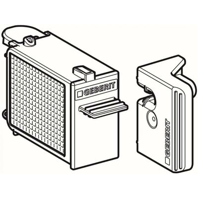 Accessoires Geberit - Tiroir avec filtre pour extraction d'odeurs - Accessoires de salle de bain - Publicité Accessoires Geberit - Tiroir avec filtre pour extraction d'odeurs - Accessoires de salle de bain - Publicité