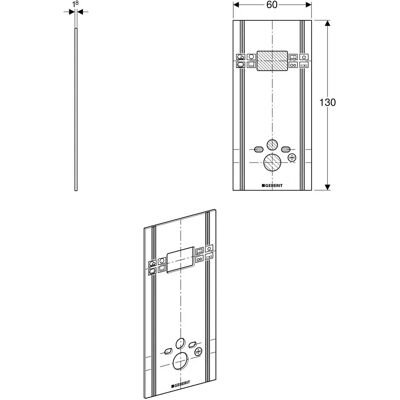 Geberit GIS Wandpaneel - Wand-WC - 12cm Geberit GIS Wandpaneel - Wand-WC - 12cm