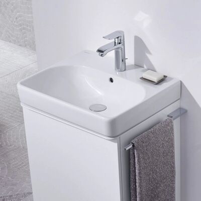 Geberit Smyle Square Waschbecken - Wandmontage, Hahnloch, Überlauf - 50cm Geberit Smyle Square Waschbecken - Wandmontage, Hahnloch, Überlauf - 50cm