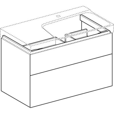 Geberit Xeno² Wandmontiertes Badezimmer-Schränk - 2 Schubladen Geberit Xeno² Wandmontiertes Badezimmer-Schränk - 2 Schubladen