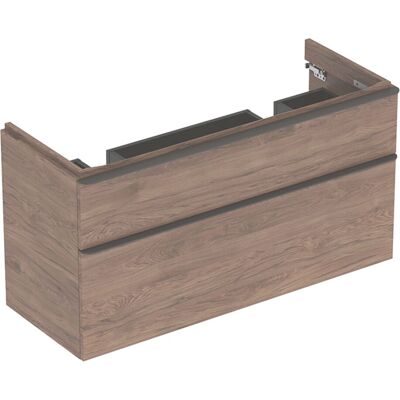 Geberit 500.356.JR.1 Badschrank - Doppel-Schublade, Nussbaum Hickory - Badezimmermöbel Geberit 500.356.JR.1 Badschrank - Doppel-Schublade, Nussbaum Hickory - Badezimmermöbel