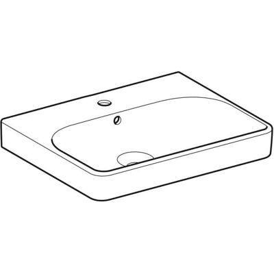 Geberit Smyle Square Waschtisch - 600x48cm, Weiß, KeraTect Geberit Smyle Square Waschtisch - 600x48cm, Weiß, KeraTect