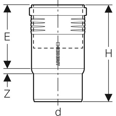 Geberit Silent-Pro D.110 Polypropylenschlauch-Ausdehnungsstück - Rohr-Expansionsfitting Geberit Silent-Pro D.110 Polypropylenschlauch-Ausdehnungsstück - Rohr-Expansionsfitting