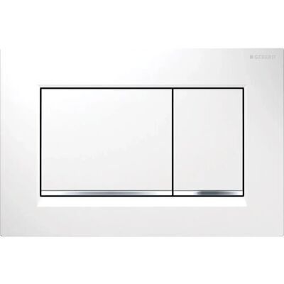 Geberit Sigma30 Bílá Chrom Dvojitá splachovací deska - Náhradní díl WC Geberit Sigma30 Bílá Chrom Dvojitá splachovací deska - Náhradní díl WC